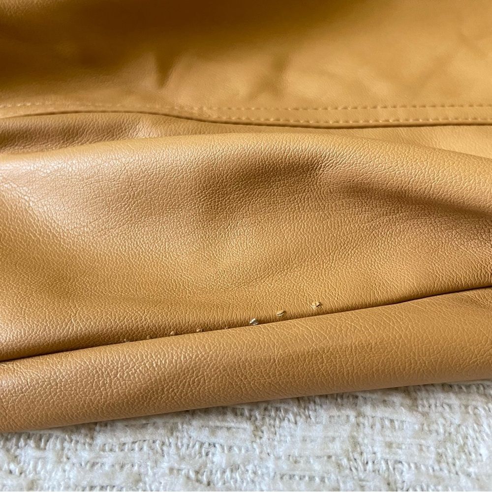 Anthropologie Maeve Faux Leather Oversized Shirt Jacket - Picture 12 of 15